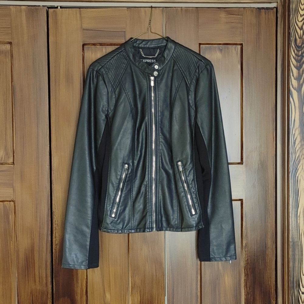 Express Faux Leather Moto Jacket